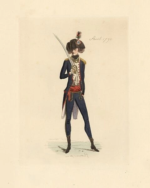 French soldier in uniform, April 1790