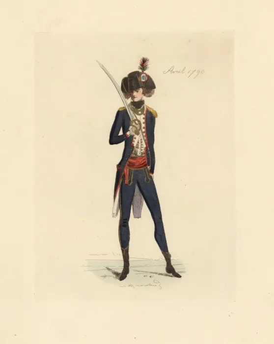 Framed Print : French soldier in uniform, April 1790 Framed Print : French soldier in uniform, April 1790