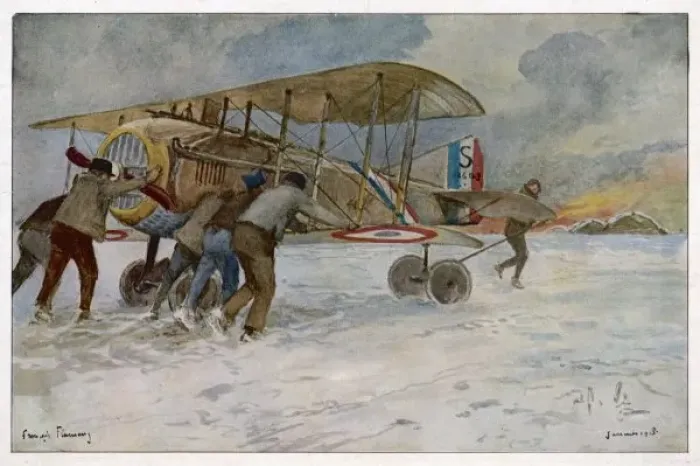 Framed Print : French Spad on Airfield Framed Print : French Spad on Airfield