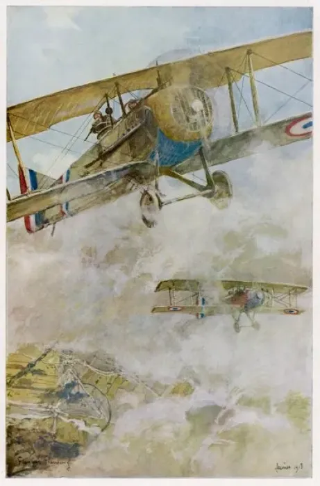 Framed Print : French Spads on Patrol Framed Print : French Spads on Patrol