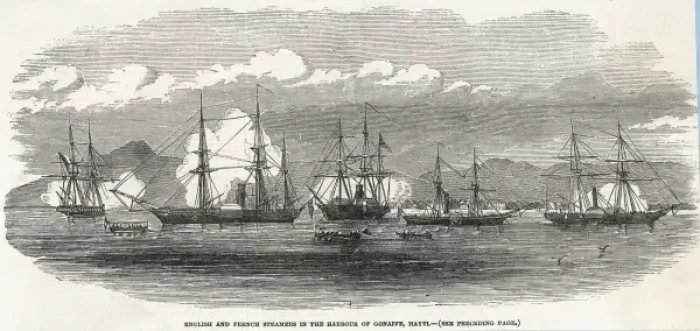 Framed Print : French Steamers / Haiti Framed Print : French Steamers / Haiti