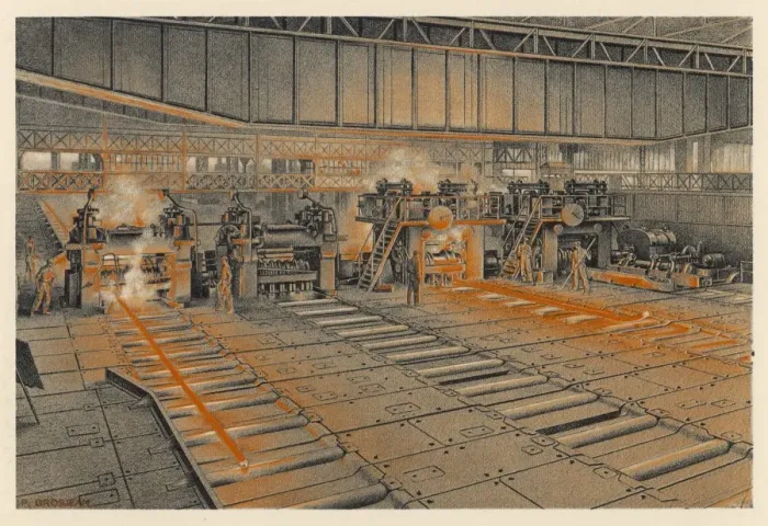 Framed Print : French Steel Works / 1930 Framed Print : French Steel Works / 1930