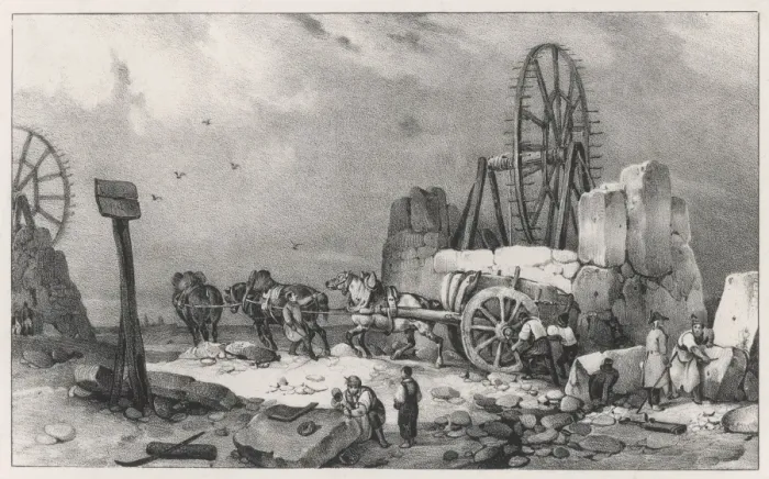 Framed Print : French Stone Quarry