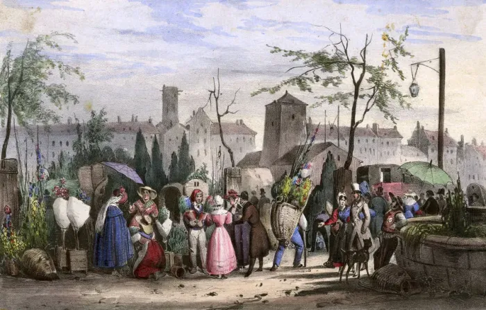 Framed Print : FRENCH STREET MARKET Framed Print : FRENCH STREET MARKET