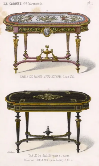 Framed Print : French Tables De Salon Framed Print : French Tables De Salon