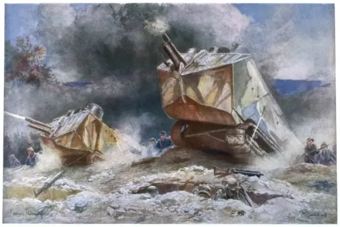 Framed Print : French Tanks, 1918 Framed Print : French Tanks, 1918
