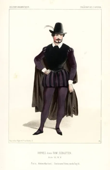 Framed Print : French tenor Gilbert Duprez in Dom Sebastien, 1843 Framed Print : French tenor Gilbert Duprez in Dom Sebastien, 1843