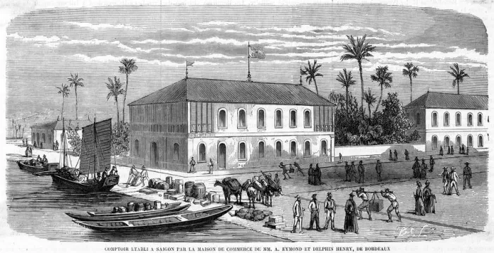 Framed Print : FRENCH TRADING IN SAIGON Framed Print : FRENCH TRADING IN SAIGON