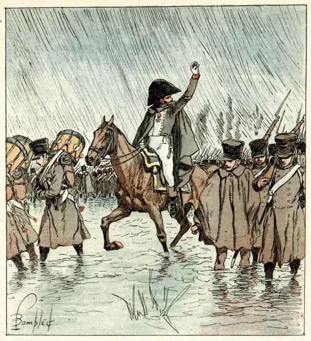 Framed Print : French troops marching in the rain Framed Print : French troops marching in the rain