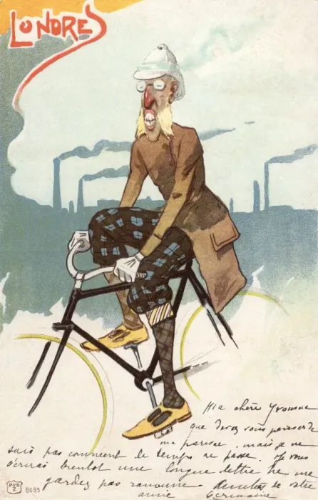 Framed Print : French view of an English Gent in London Framed Print : French view of an English Gent in London