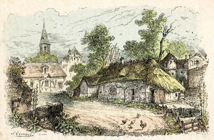 Framed Print : FRENCH VILLAGE Framed Print : FRENCH VILLAGE