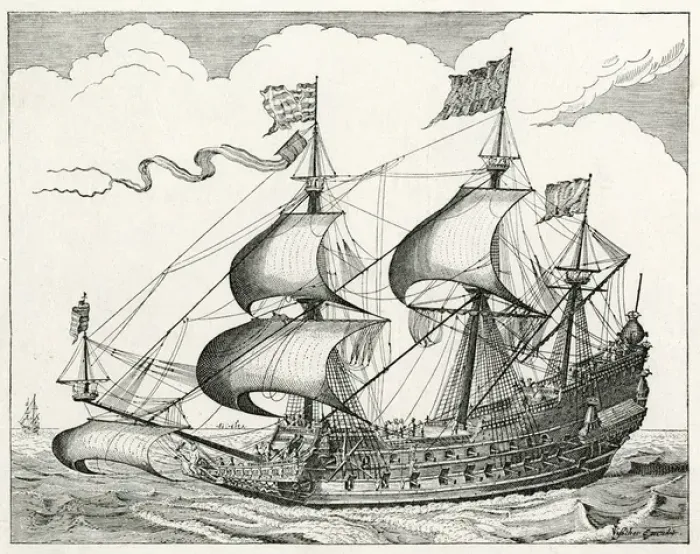 Framed Print : French Warship 1666 Framed Print : French Warship 1666
