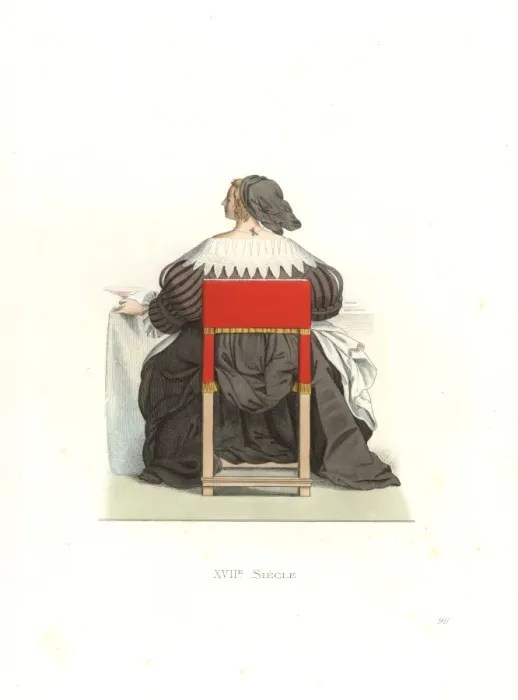 Framed Print : French woman, 17th century, from a painting Framed Print : French woman, 17th century, from a painting