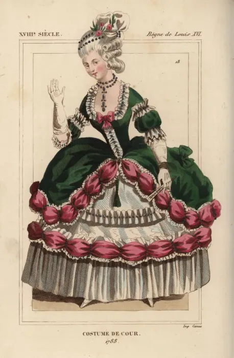 Framed Print : French woman in court costume called la Circassienne, 1788 Framed Print : French woman in court costume called la Circassienne, 1788