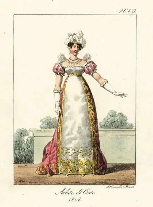 Framed Print : French woman at the court of the Emperor Napoleon, 1808 Framed Print : French woman at the court of the Emperor Napoleon, 1808