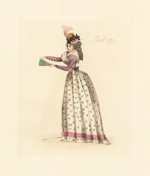 French woman wearing the fashion of April 1793
