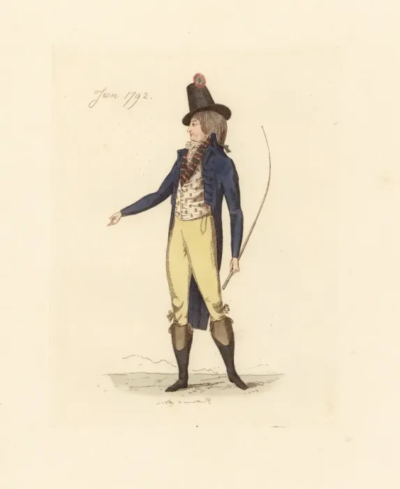 Framed Print : French woman wearing the fashion of June 1792 Framed Print : French woman wearing the fashion of June 1792