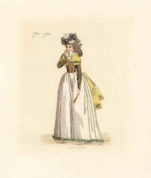 French woman wearing the fashion of June 1792