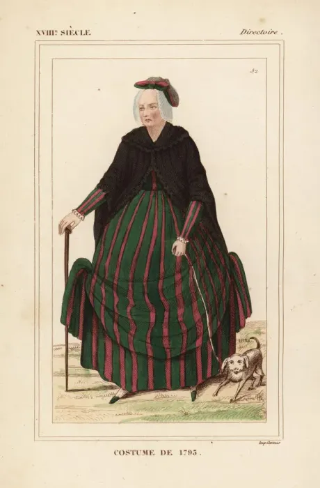 Framed Print : French womans fashion, Directory era, 1795 Framed Print : French womans fashion, Directory era, 1795
