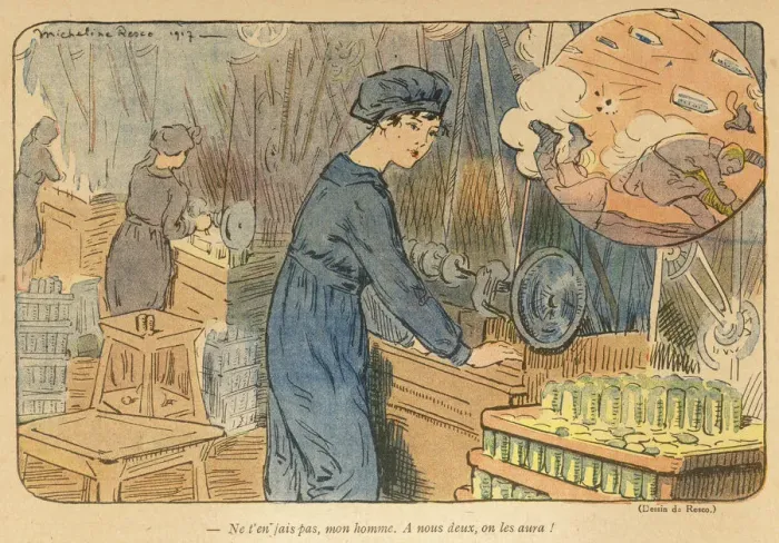 Framed Print : FRENCH WOMEN / MUNITIONS Framed Print : FRENCH WOMEN / MUNITIONS