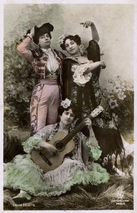 Framed Print : Three French women (pretending to be Spanish) Framed Print : Three French women (pretending to be Spanish)