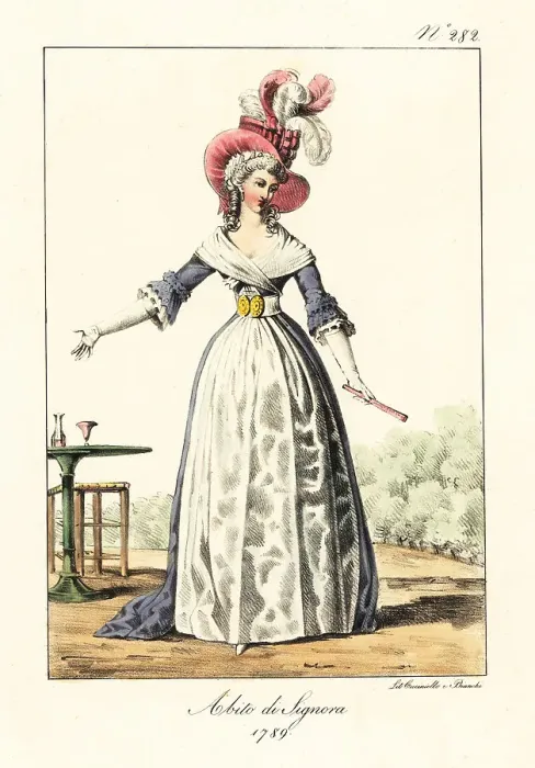 Framed Print : French women's fashion of the year of the Revolution, 1789 Framed Print : French women's fashion of the year of the Revolution, 1789