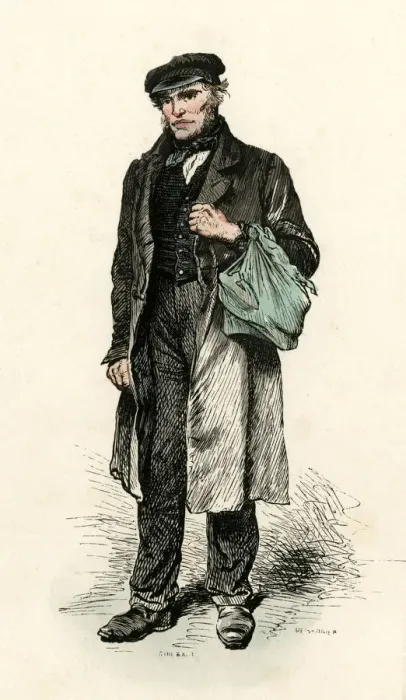 Framed Print : French workman 1850 Framed Print : French workman 1850