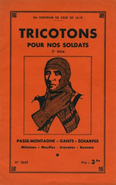 Framed Print : French WW1 knitting pattern Framed Print : French WW1 knitting pattern