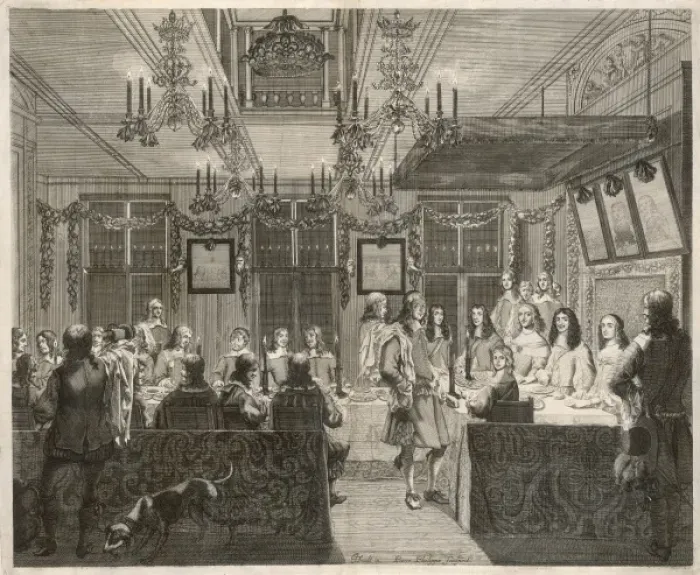 Framed Print : French Xmas Banquet Framed Print : French Xmas Banquet