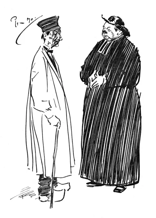 Framed Print : Frenchman talking to a Priest - Picardy, France Framed Print : Frenchman talking to a Priest - Picardy, France