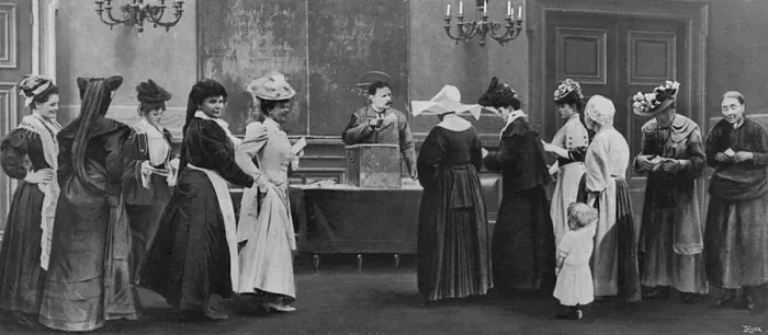 Framed Print : Frenchwomen Voting Framed Print : Frenchwomen Voting