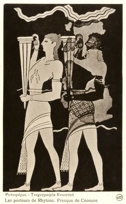 Framed Print : Fresco of two porters from Knossos, Crete, Greece Framed Print : Fresco of two porters from Knossos, Crete, Greece