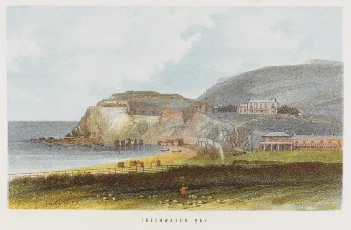 Framed Print : Freshwater Bay I. O. W Framed Print : Freshwater Bay I. O. W