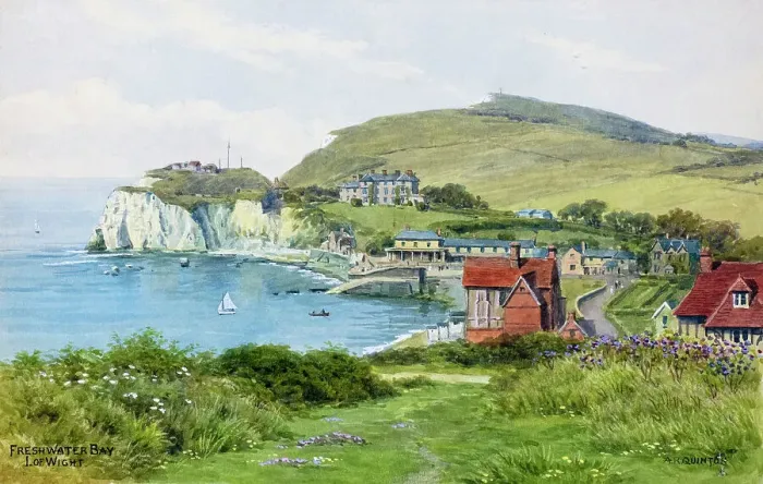 Framed Print : Freshwater Bay, Isle of Wight Framed Print : Freshwater Bay, Isle of Wight