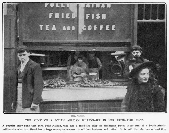 Framed Print : Fried fish shop run by Polly Nathan in Middlesex Street (Petticoat Lane Framed Print : Fried fish shop run by Polly Nathan in Middlesex Street (Petticoat Lane