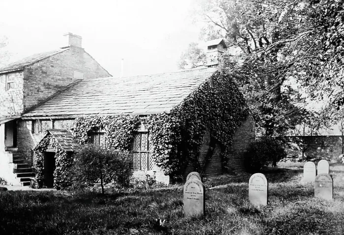 Framed Print : Friends Meeting House, Crawshawbooth, early 1900s Framed Print : Friends Meeting House, Crawshawbooth, early 1900s