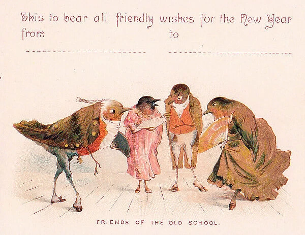 Friends of the Old School on a New Year card