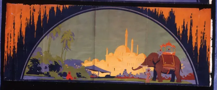 Framed Print : Frieze, Indian scene with elephant Framed Print : Frieze, Indian scene with elephant