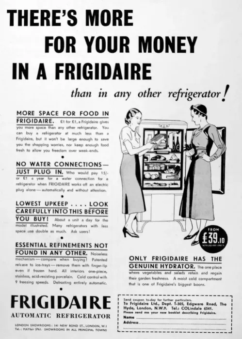 Framed Print : Frigidaire advertisement Framed Print : Frigidaire advertisement