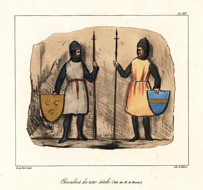 Framed Print : Frnech knights of the 13th century Framed Print : Frnech knights of the 13th century