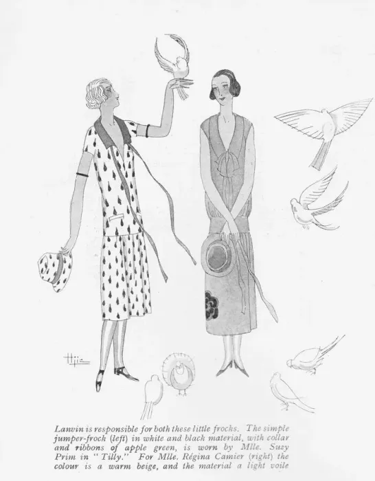 Framed Print : Two frocks from Lanvin, Paris, 1925 Framed Print : Two frocks from Lanvin, Paris, 1925