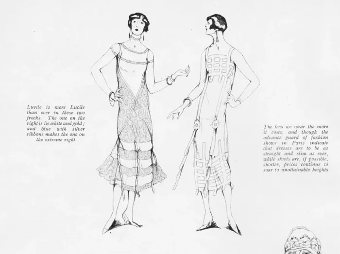 Framed Print : Two frocks from Lucile, Paris, 1925 Framed Print : Two frocks from Lucile, Paris, 1925