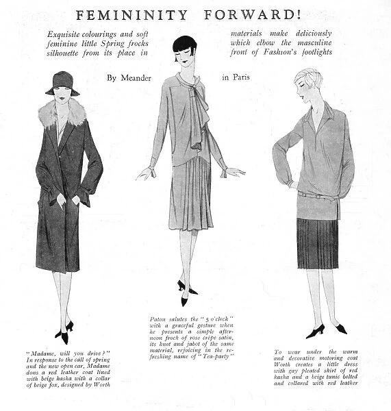 Frocks by Worth and Patou, Paris, 1926