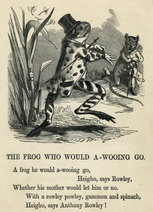 Framed Print : A Frog He Would a-wooing Go Framed Print : A Frog He Would a-wooing Go