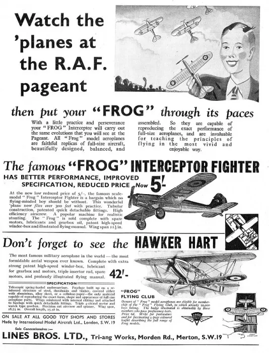 Framed Print : Frog RAF Pageant : Frog Interceptor ; Frog Hawker Hart Framed Print : Frog RAF Pageant : Frog Interceptor ; Frog Hawker Hart