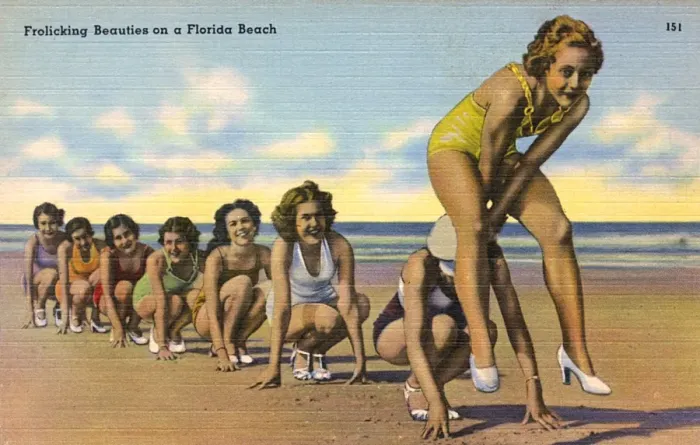 Framed Print : Frolicking beauties on a Florida beach - USA Framed Print : Frolicking beauties on a Florida beach - USA