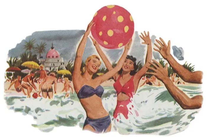 Framed Print : Frolicking in the Surf Date: 1948 Framed Print : Frolicking in the Surf Date: 1948