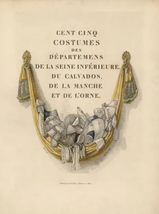 Framed Print : Frontispiece: Costumes of the departments of
