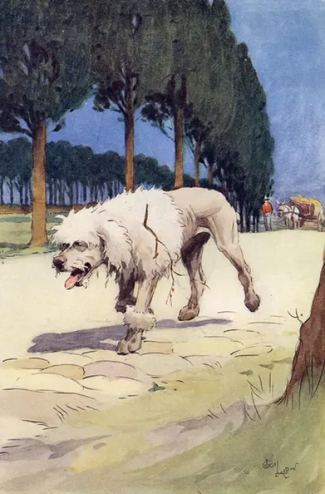 Framed Print : Frontispiece illustration by Cecil Aldin, Moufflou, by Ouida