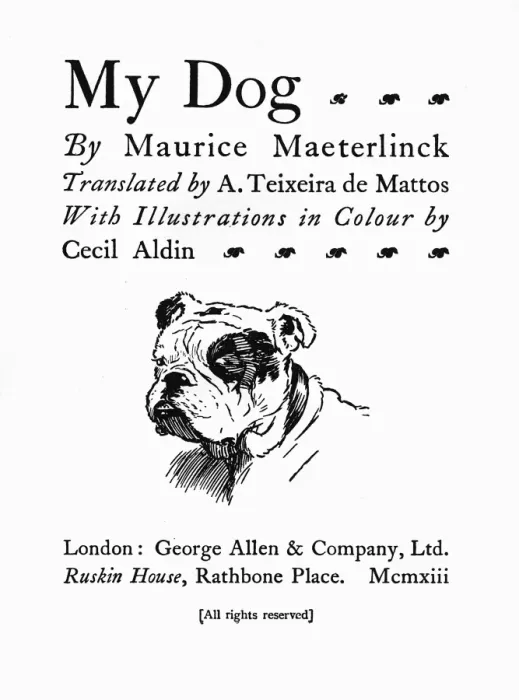 Framed Print : Frontispiece illustration by Cecil Aldin, My Dog Framed Print : Frontispiece illustration by Cecil Aldin, My Dog